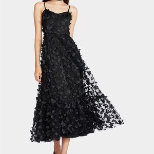 Betsey Johnson Black Butterfly Maxi Dress